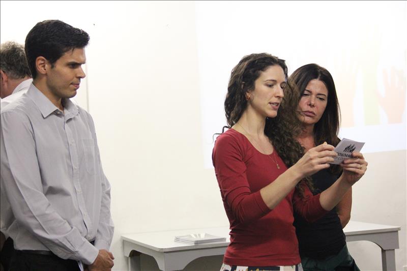 Auditor do TCMSP, Leonardo de Castro, a coordenadora do NGG, Luciana Guerra, e a assessora da Presidência, Sandra Caruso